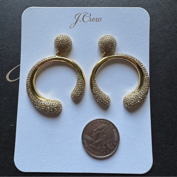J. Crew Pave Crystal circle earrings - Picture 5 of 6